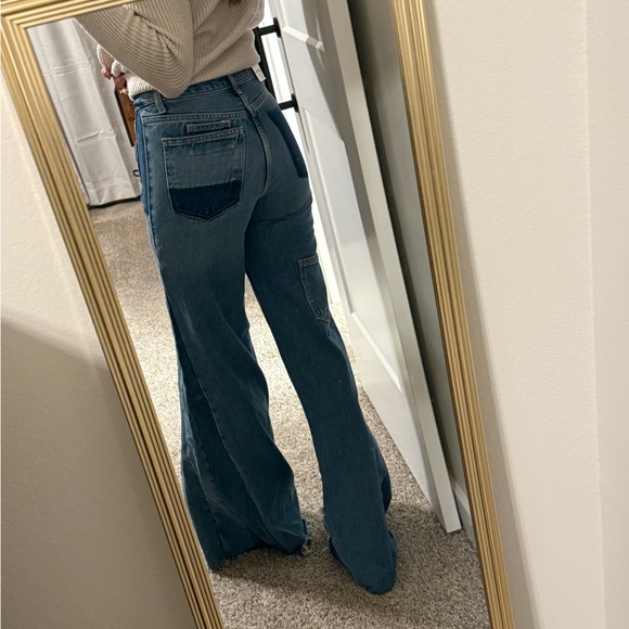 Zara Wide Leg Denim Jeans - Picture 3 of 6